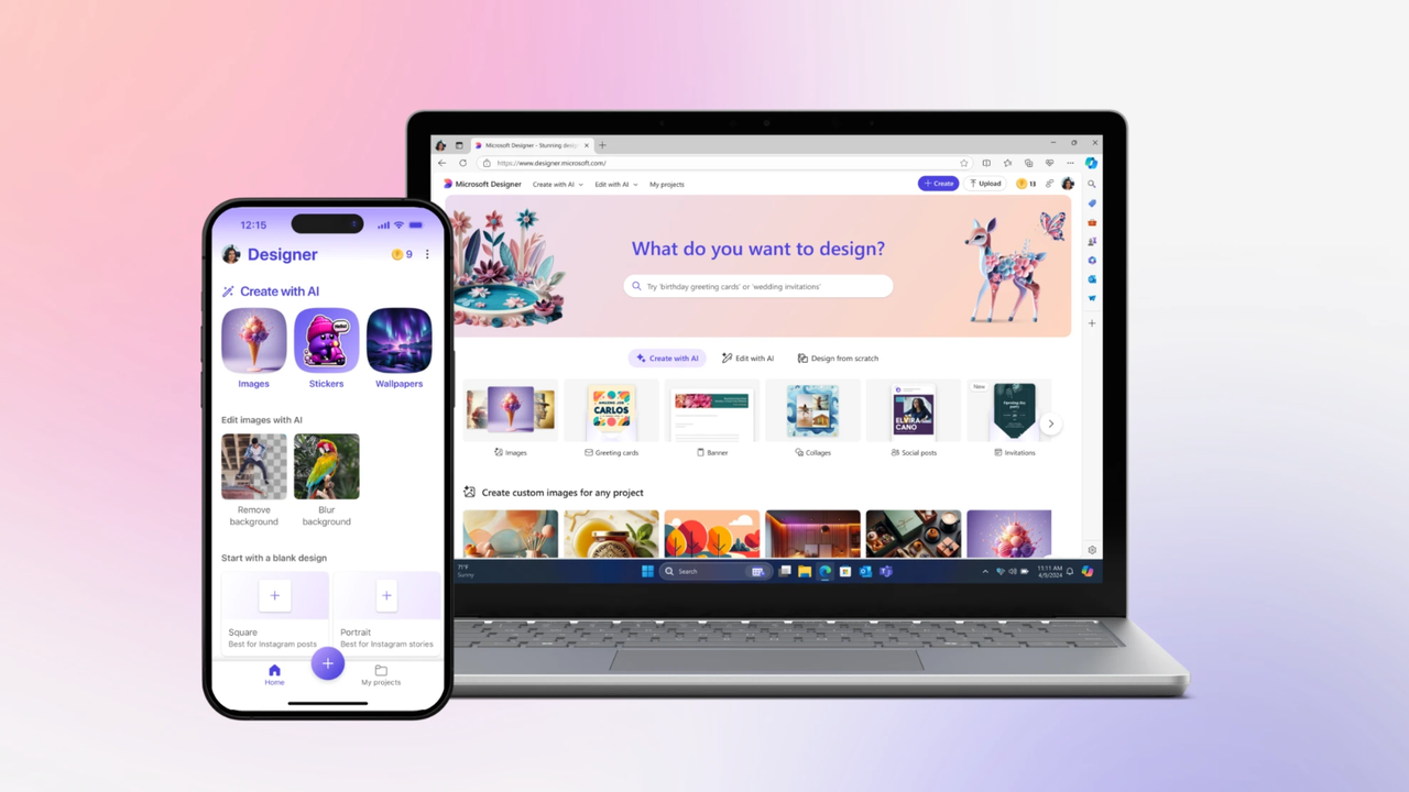 Microsoft Designer è un’app grafica stile Canva zeppa di AI