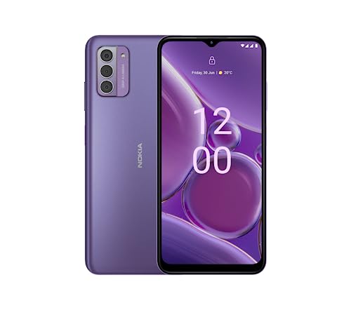 Smartphone Nokia G42 5G 6,56″ HD+ con 4 GB/128 GB di memoria, autonomia della batteria di 3 giorni, Android 13, acquisizione audio OZO 3D, riparabilità QuickFix e Dual SIM – Viola