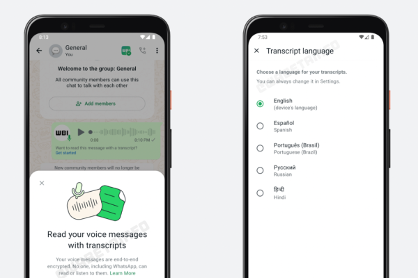 WhatsApp, trascrizione dei vocali in arrivo. I dettagli