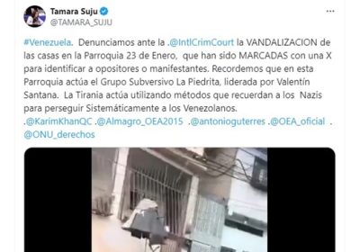 La denuncia sui social: Marchio sulle case degli anti-Maduro