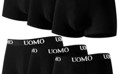 Poligono Boxer Uomo Cotone Set 6 Pezzi, Mutande Uomo Boxer Confortevolezza, Elasticizzato, Traspirabilità, Resistente, Intimo Maschile (S – 6XL)
