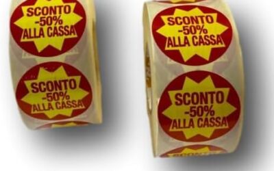Agendepoint.it – Etichette adesive promozioni offerta speciale o sconto 50% alla cassa 2 pezzi 2.000 etichette in totale – Sconto 50