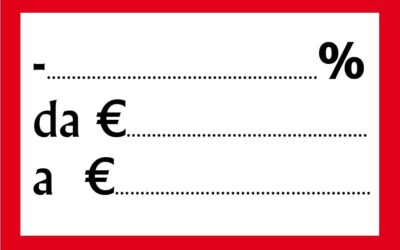 CORMAR CARTELLINO CARTONCINO SCONTO Percentuale PREZZO KIT 50 PEZZI