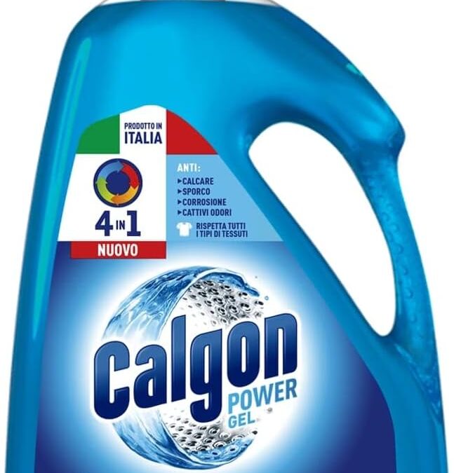 Calgon Power Gel Anticalcare Lavatrice 4 in 1, Anticalcare per Lavatrici, Additivo Anticalcare per Capi Morbidi, 2.25l di Additivo per una Protezione da Calcare, Corrosione, Sporco e Cattivi Odori