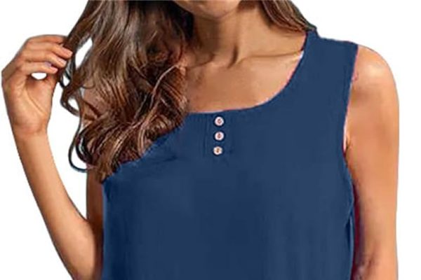 Cocila Abiti Donna Eleganti Abito Casual Allentato Senza Maniche con Scollo a V, Abito da Tasca Oversize in Lino di Cotone Estivo da Donna Abito Maniche Lunghe Sexy