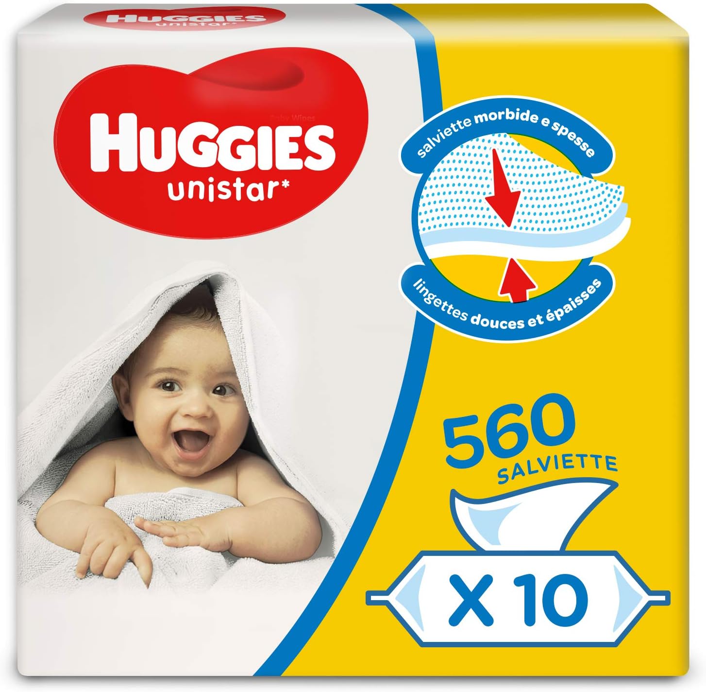 Huggies Unistar Salviette Umidificate per Bambini, 10 Pacchi da 56 Pezzi