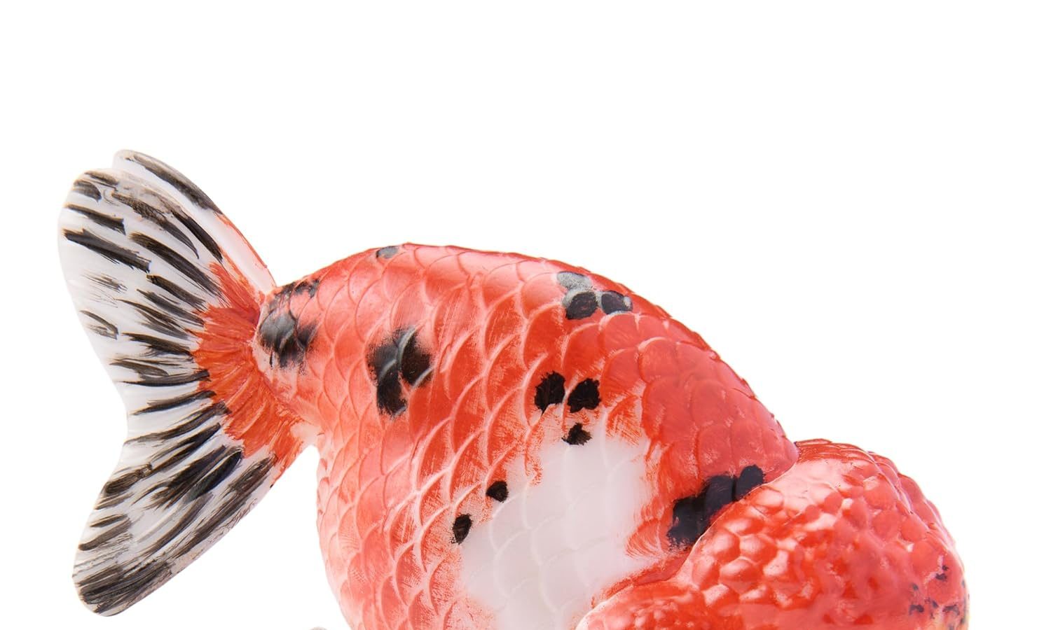 Figurine di Pesci Rossi Ranchu Dipinte a Mano in Rosso e Bianco – Selezione Unica Fino al 20% di Sconto! – Ufficio e Acquario – Collezionabili e Décor (70 CM, Alta Qualità, Motivo Rosso e Bianco)