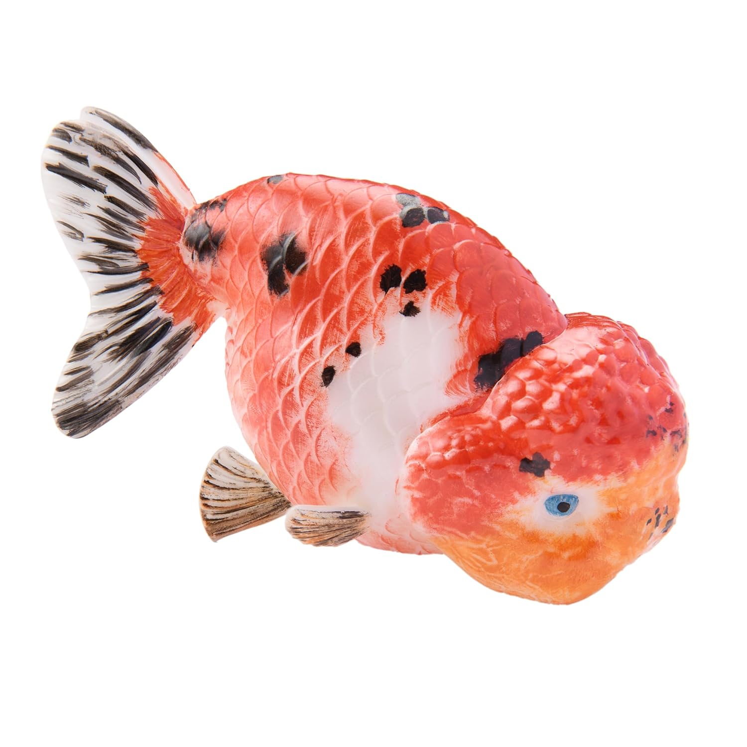 Figurine di Pesci Rossi Ranchu Dipinte a Mano in Rosso e Bianco – Selezione Unica Fino al 20% di Sconto! – Ufficio e Acquario – Collezionabili e Décor (70 CM, Alta Qualità, Motivo Rosso e Bianco)