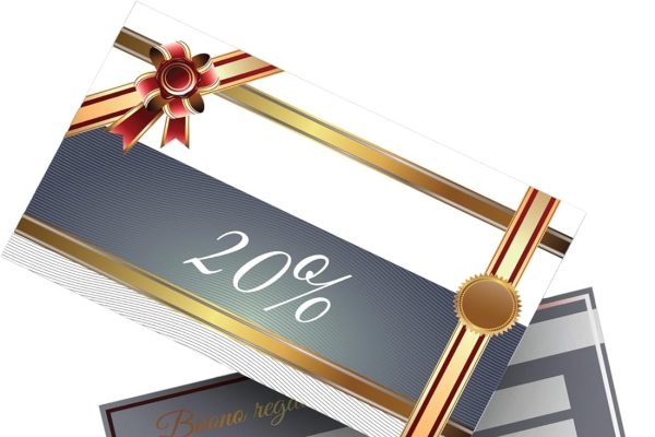 Buoni Sconto 20%-50%: Per Estetiste, Parrucchieri, SPA – 100 Coupon Personalizzabili, Carta di Lusso – Premia la Fedeltà dei Tuoi Clienti! (Design 9, 20%)