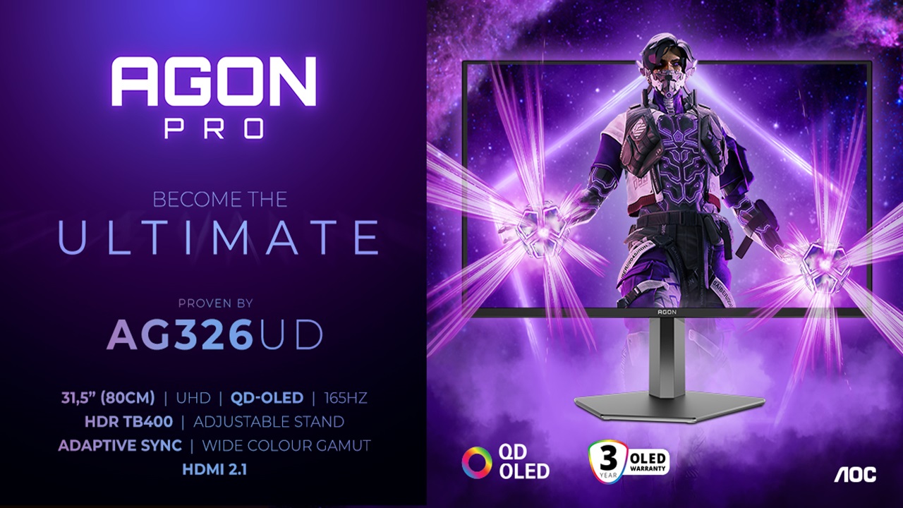 AOC AGON QD-OLED: AG276QZD2 e AG326UD sono la scelta ideale per il gaming e non solo
