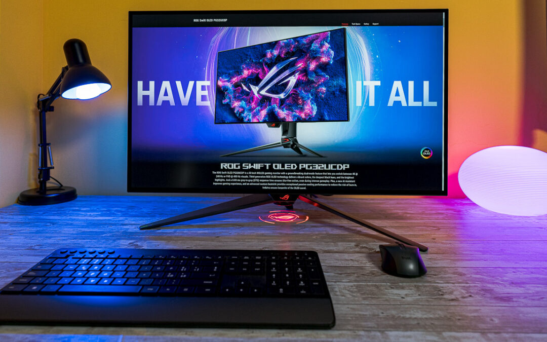 ASUS ROG Swift OLED PG32UCDP: 4K/240 Hz e FullHD/480 Hz in un unico pannello