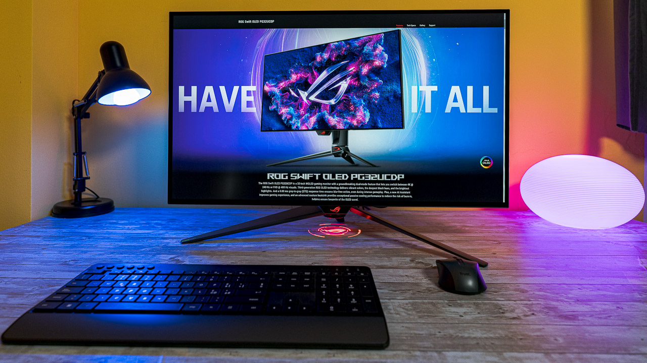 ASUS ROG Swift OLED PG32UCDP: 4K/240 Hz e FullHD/480 Hz in un unico pannello