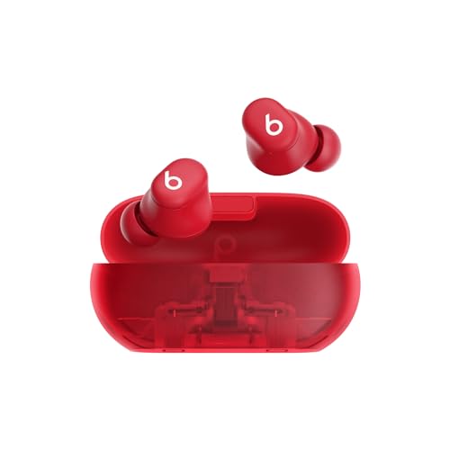 beats Solo Buds — Auricolari Bluetooth Wireless | 18 ore di autonomia | Compatibilità Apple e Android | Microfono integrato – Rosso trasparente