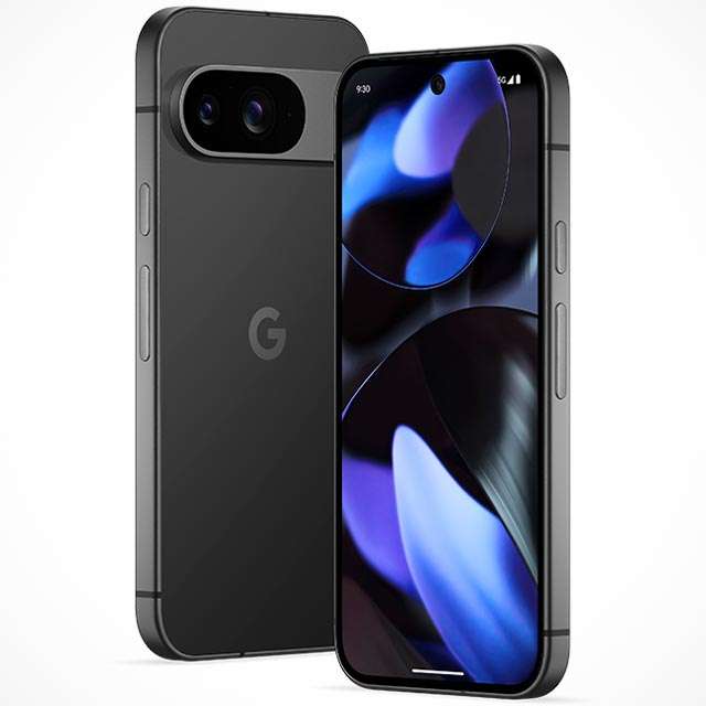 Il design dello smartphone Google Pixel 9 nella colorazione Obsidian