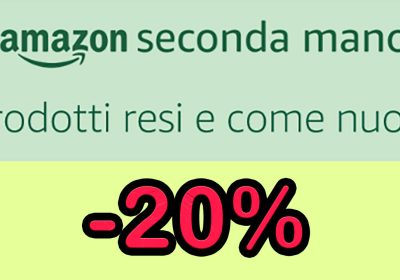 Nuovi pezzi tutti i giorni: c'è il 20% di sconto in Amazon Seconda Mano (ex Warehouse). Meno di 3 giorni alla fine degli sconti!
