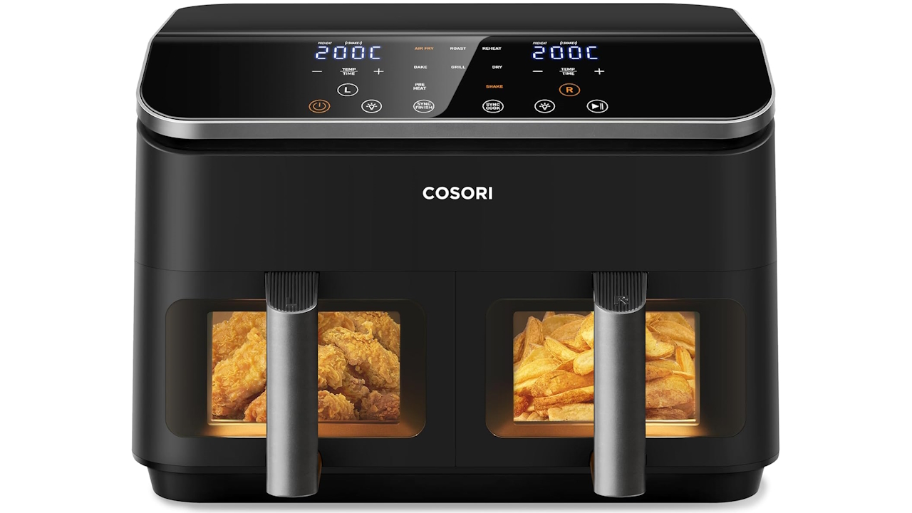 Questa friggitrice ad aria a doppio cestello da 8,5L di COSORI costa ora 169€ invece di 219€
