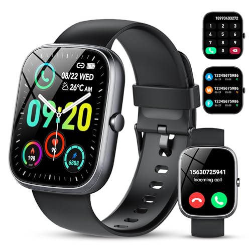 Smartwatch Uomo Donna,1.91″ Orologio Smartwatch,con Effettua/Risposta Chiamate,100+ modalità Sportive con Sonno/Cardiofrequenzimetro,SpO2,Fitness Tracker,Contapassi,IP68 Impermeabile smart watch