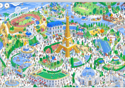 Doodle Olimpiadi 2024, arriva il gioco di Google in stile Dov’è Wally