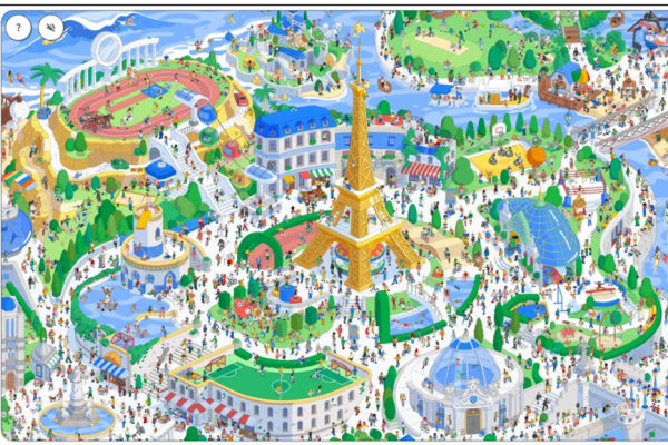 Doodle Olimpiadi 2024, arriva il gioco di Google in stile Dov’è Wally
