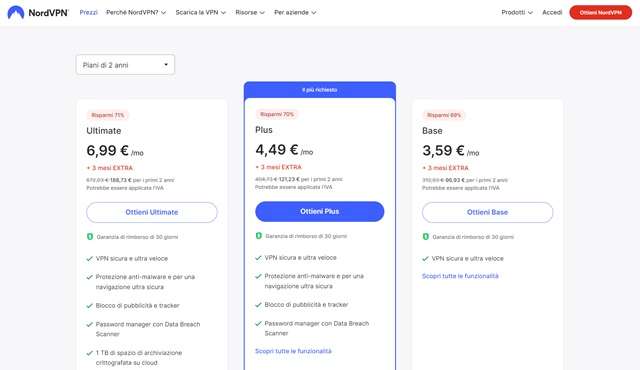 nordvpn prezzi 71 per cento sconto
