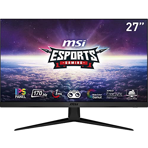 MSI Optix G2712DE – Monitor da gioco Full HD da 27″, FHD (1920 x 1080), 170 Hz, 1 ms, pannello IPS, AMD Freesync Premium, nero