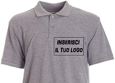 Generico Polo Uomo, 1 Pezzo, con Ricamo Personalizzato Vostra Scelta Logo Solo Caratteri Vostra Azienda. Sconti quantità. Ricamata con Vostro Logo