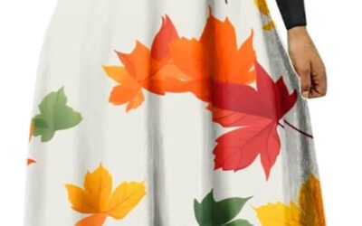 Cocila Vestiti Ragazza Abito da Donna con Stampa Patchwork Ampia a Maniche Lunghe, Abiti Lunghi Casual, Maxi Abiti Autunnali 2023 Abito 800