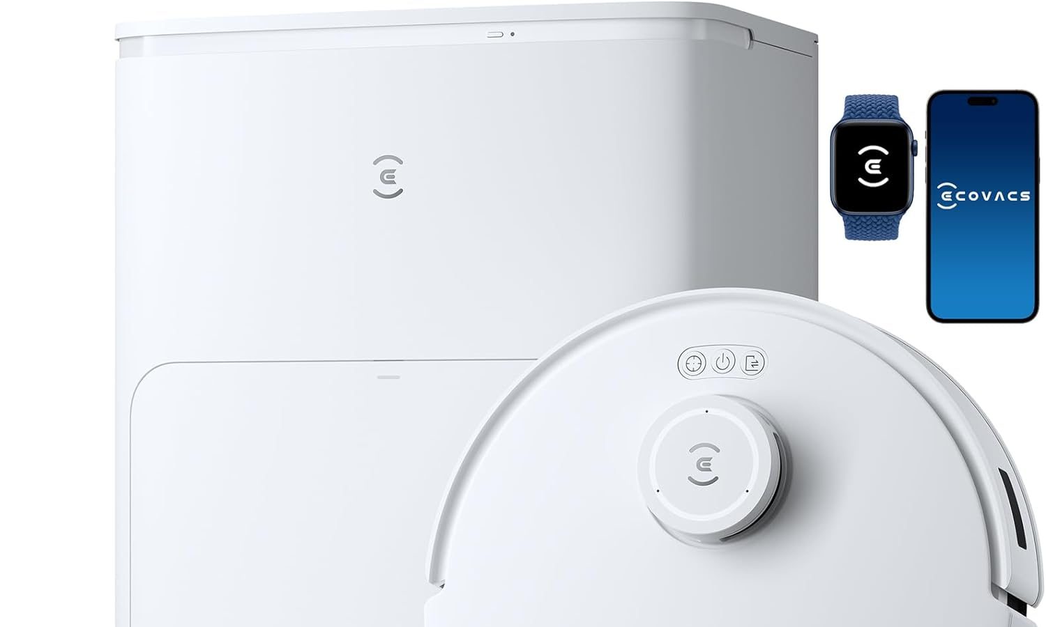 ECOVACS DEEBOT T30S Robot Lavapavimenti e Aspirapolvere, 11000Pa, Anti-grovigli, TruEdge™ Taglio Adattivo Bordi, Lavaggio Mocio ad Acqua Calda a 70°C, Sollevamento Mop 9mm, Evitamento Degli Ostacoli