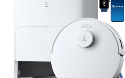 ECOVACS DEEBOT T30S Robot Lavapavimenti e Aspirapolvere, 11000Pa, Anti-grovigli, TruEdge™ Taglio Adattivo Bordi, Lavaggio Mocio ad Acqua Calda a 70°C, Sollevamento Mop 9mm, Evitamento Degli Ostacoli