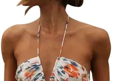 Cocila Abiti Lunghi Estivi Donna Abito Casual con Spalle Scoperte e Temperamento con Scollo a V e Bretelle da Donna Sacchetti per Camicie Vestito Elegante Estivo Abiti Donna Estivi da Spiaggia