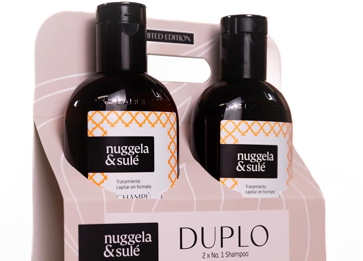 Nuggela & Sulé Confezione DUPLO: Shampoo n. 1 Edizione Limitata 2024-50% di sconto sulla seconda unità, rafforza e stimola la crescita dei capelli, 2 x 250 ml