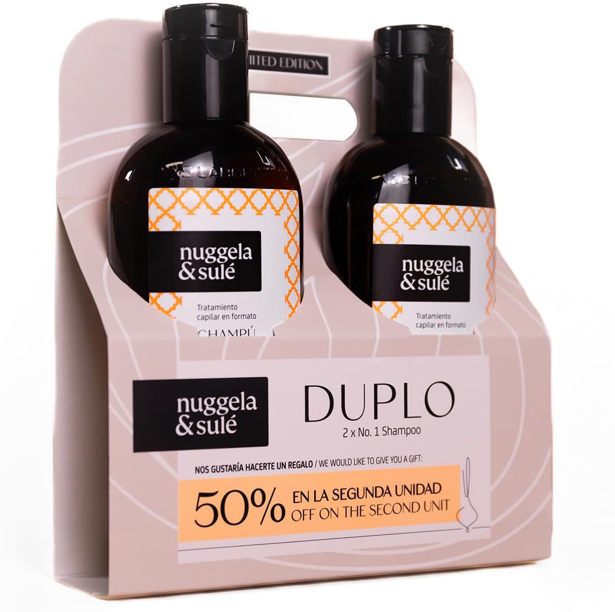 Nuggela & Sulé Confezione DUPLO: Shampoo n. 1 Edizione Limitata 2024-50% di sconto sulla seconda unità, rafforza e stimola la crescita dei capelli, 2 x 250 ml