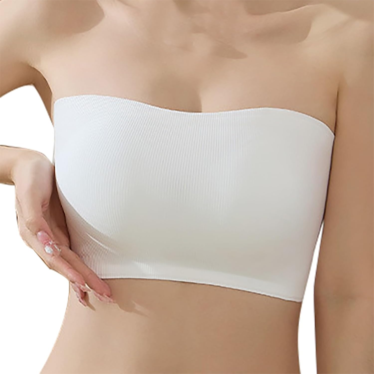 Uwdiohq Reggiseno Senza Spalline per Donna Top A Tubo Elastico Estivo Reggiseno A Fascia Traspirante Senza Fili Top A Fascia Antiscivolo Reggiseni Bralette Toppa Reggiseno Reggiseno Antisudore