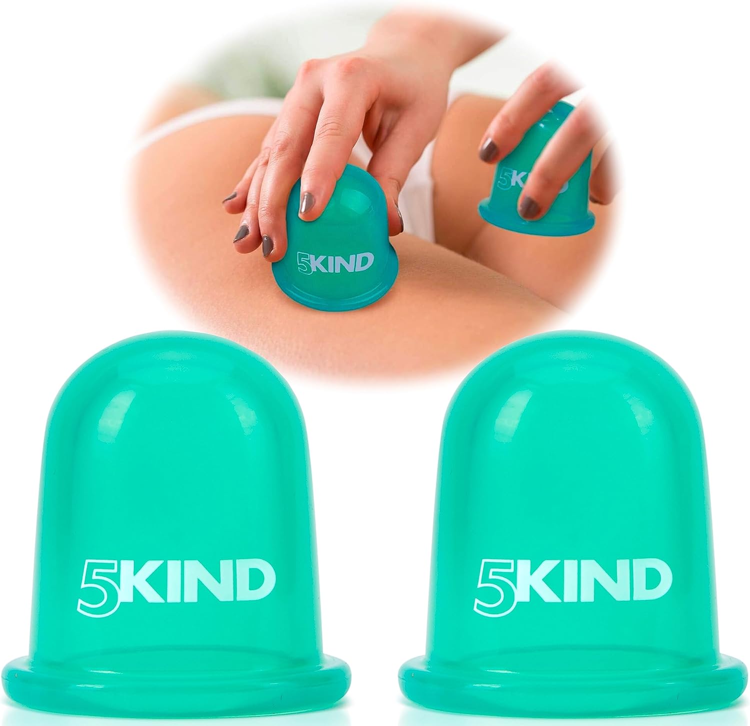 5kind Clinical Skincare – Set coppette anticellulite con istruzioni, sacchetto di raso, ebook omaggio e buono sconto per la crema anticellulite 5kind
