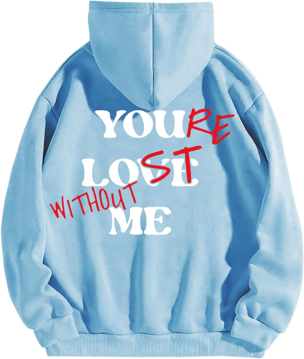 Generico Felpa Donna con Cappuccio E Zip Invernale Felpa con Cappuccio confessionale da Donna in Pile, Stampa a Lettera Semplice, Tasca Grande, Stampa con Felpe Donna Sconti Felpa Zip