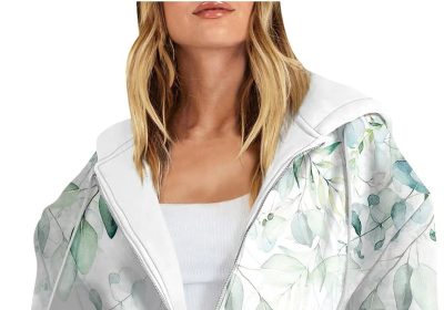 SCBFDI Vintage Clothes, Felpa Oversize per Le Donne, Felpe con Cappuccio Leggere da Donna Zip Intera Manica Lunga Sottile Giacche Casual con Cappuccio