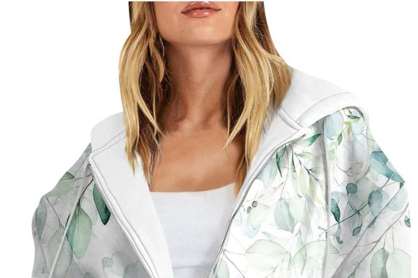 SCBFDI Vintage Clothes, Felpa Oversize per Le Donne, Felpe con Cappuccio Leggere da Donna Zip Intera Manica Lunga Sottile Giacche Casual con Cappuccio