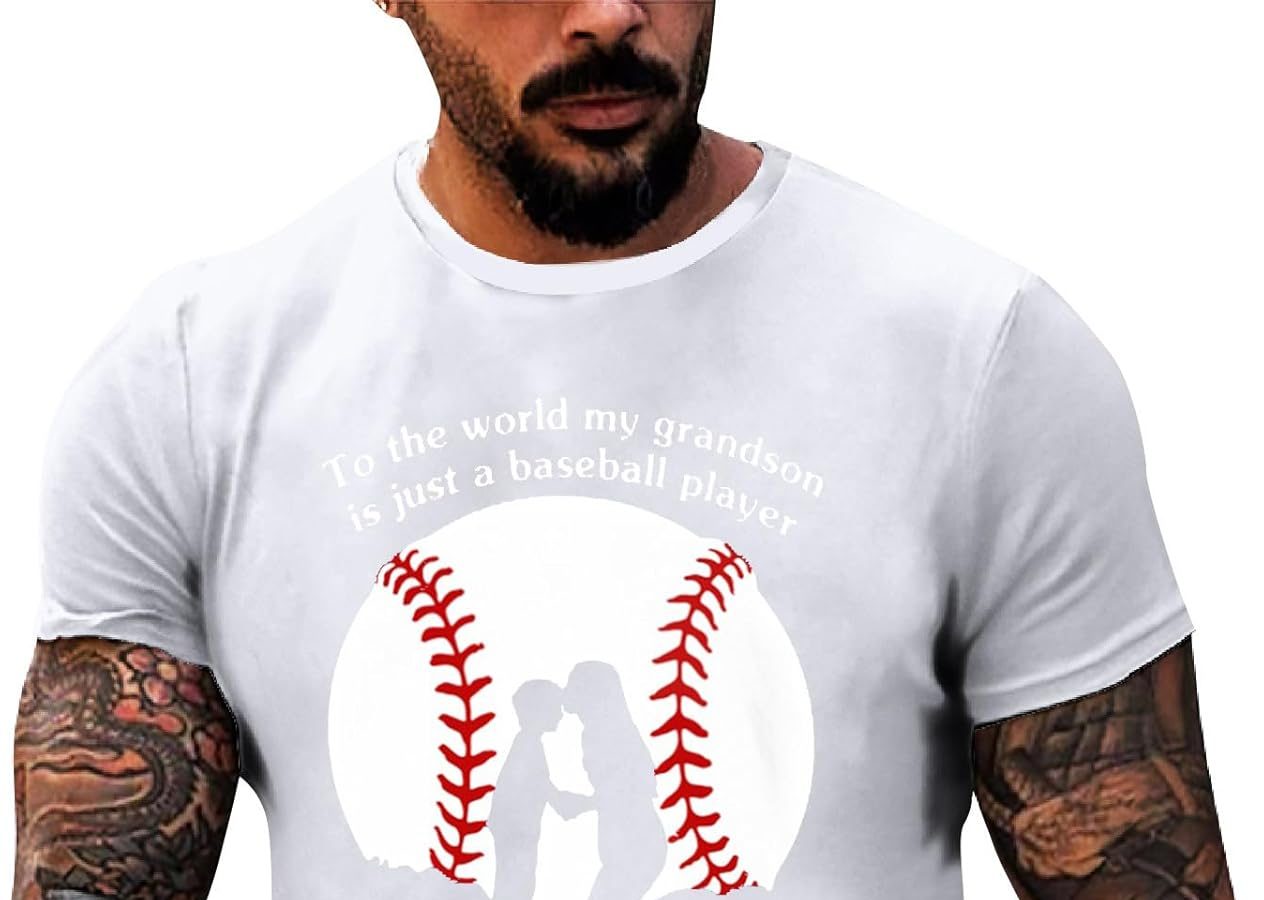 GDGTBNH Tops Uomo Manica Corta Taglia Grossa Moda T Shirt Estivo Esterno Detti Adatto T-Shirt Increspatura Freddo