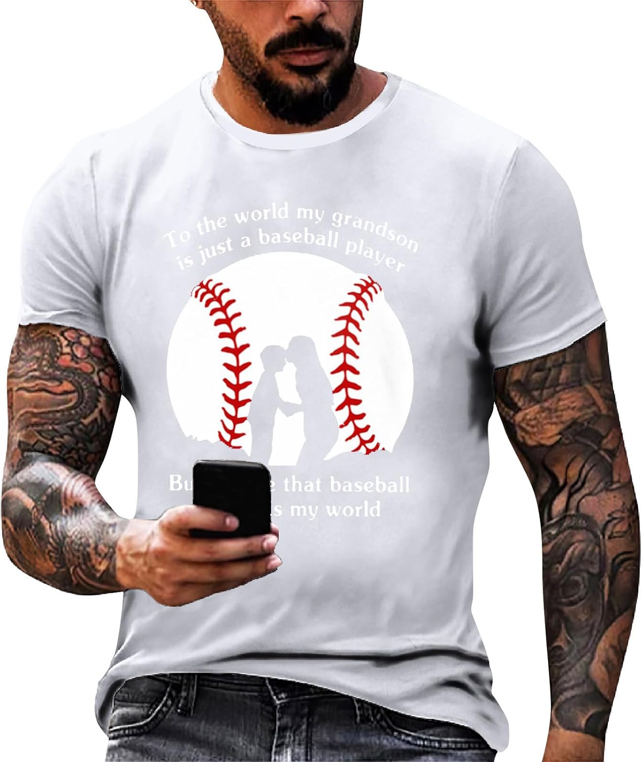 GDGTBNH Tops Uomo Manica Corta Taglia Grossa Moda T Shirt Estivo Esterno Detti Adatto T-Shirt Increspatura Freddo