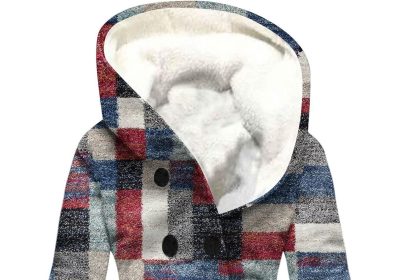 SCBFDI Giubbotto Donna Invernale, Felpa Donna Vacanza Moda Vento Manica Lunga Scuola Pulsante Stampa Giacca A Vento Adatto Morbido con Cappuccio