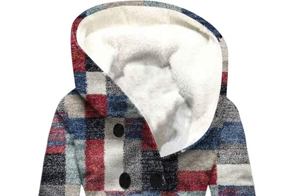 SCBFDI Giubbotto Donna Invernale, Felpa Donna Vacanza Moda Vento Manica Lunga Scuola Pulsante Stampa Giacca A Vento Adatto Morbido con Cappuccio