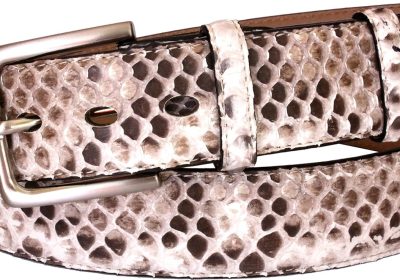 ESPERANTO Cintura in Pitone Edizione Limitata con Fori Ovali-Sconto 25% 4 cm e 3,5 cm