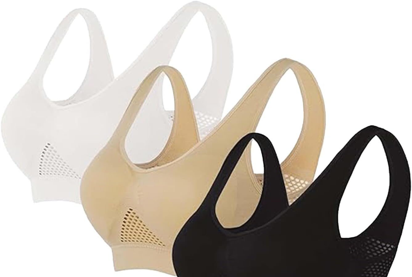 Cocila Reggiseno Donna Comfort per Donna Reggiseni Yoga per Dormire Senza Fili Senza Cuciture con Imbottiture Rimovibili Reggiseno Sportivo Sostegno Medio Reggiseno Stringente