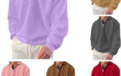 JMEDIC Felpa Buffa Felpa con Cappuccio da Uomo Autunno e Inverno Moda Casual Felpa con Cappuccio Tascabile in Pile Tinta Unita Lampo del Giorno Completo Calcio