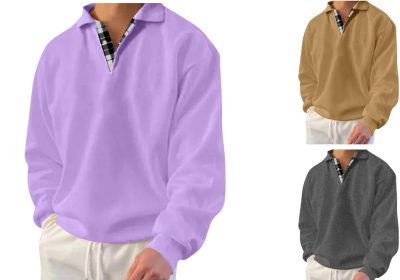 JMEDIC Felpa Buffa Felpa con Cappuccio da Uomo Autunno e Inverno Moda Casual Felpa con Cappuccio Tascabile in Pile Tinta Unita Lampo del Giorno Completo Calcio