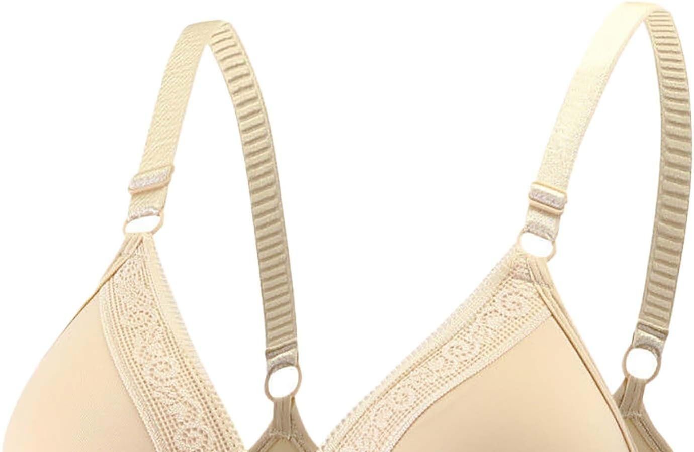 Uwdiohq Reggiseni Sostegno per Le Donne Cintura Regolabile Reggiseni A Copertura Totale Comodi Reggiseni Senza Ferretto Reggiseno Una Spalla Reggiseno Triangolo Cotone Completo Intimo Blu Liscio