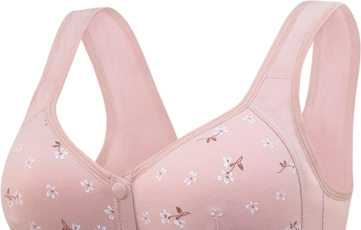 Reggiseno Taglie Forti Contenitivo Reggiseno con Ferretto di Grandi Dimensioni con Tracolla Regolabile per Coppa con Bottoni sul Davanti in Pizzo Sexy da Donna Costume Reggiseno A Fascia