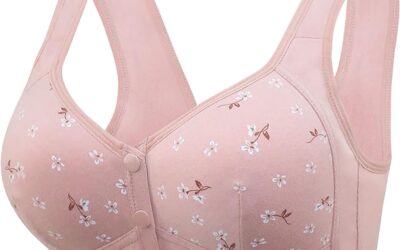 Reggiseno Taglie Forti Contenitivo Reggiseno con Ferretto di Grandi Dimensioni con Tracolla Regolabile per Coppa con Bottoni sul Davanti in Pizzo Sexy da Donna Costume Reggiseno A Fascia