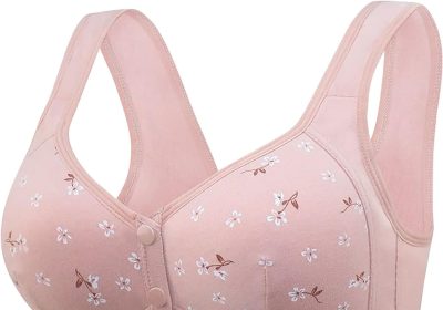 Reggiseno Taglie Forti Contenitivo Reggiseno con Ferretto di Grandi Dimensioni con Tracolla Regolabile per Coppa con Bottoni sul Davanti in Pizzo Sexy da Donna Costume Reggiseno A Fascia