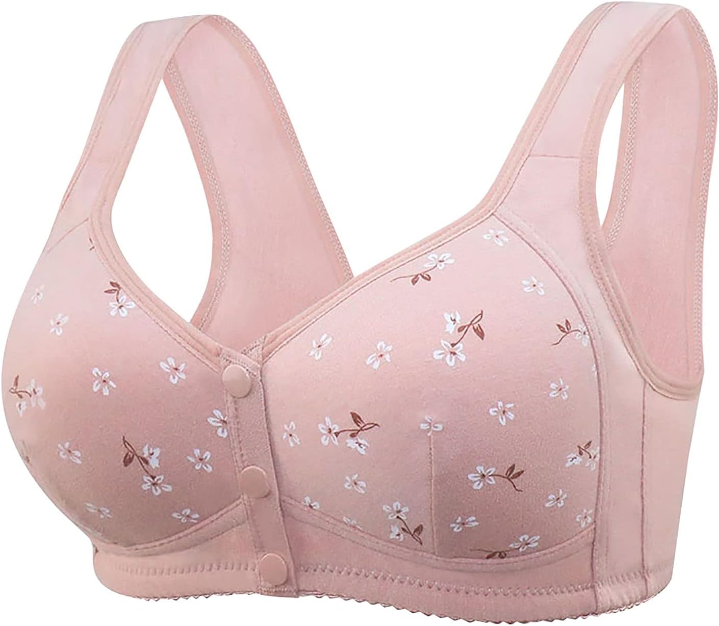 Reggiseno Taglie Forti Contenitivo Reggiseno con Ferretto di Grandi Dimensioni con Tracolla Regolabile per Coppa con Bottoni sul Davanti in Pizzo Sexy da Donna Costume Reggiseno A Fascia